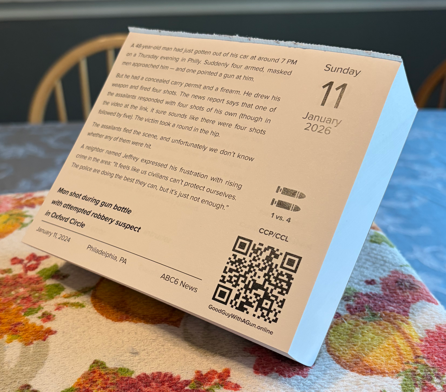 The official 2026 Good Guy with a Gun calendar